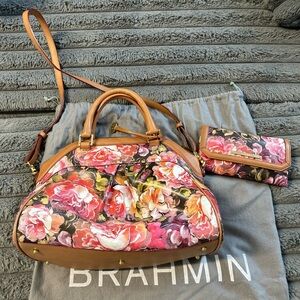 Brahmin bag with matching wallet